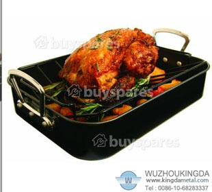 Roast pan with v-rack 